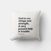Psalm 46:1 God Is Our Refuge and Strength クッション (正面)