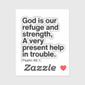 Psalm 46:1 God Is Our Refuge and Strength シール (シート)