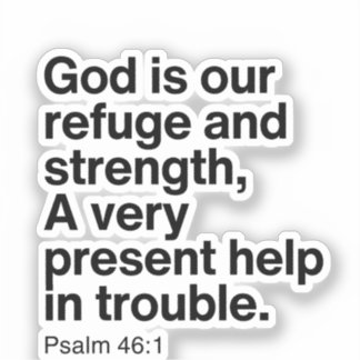 Psalm 46:1 God Is Our Refuge and Strength シール