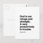 Psalm 46:1 God Is Our Refuge and Strength ポストカード (正面/裏面)