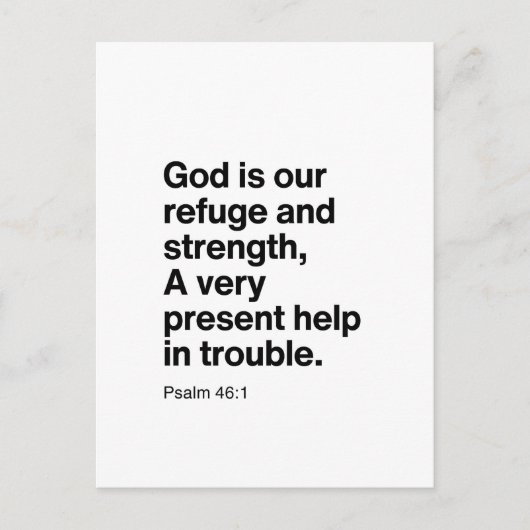 Psalm 46:1 God Is Our Refuge and Strength ポストカード (正面)