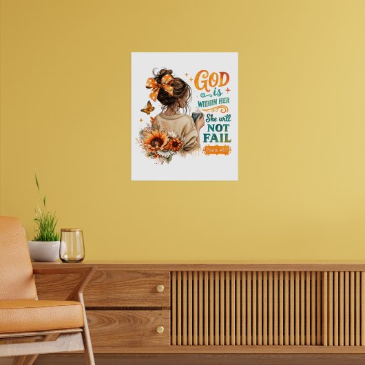 Psalm 46:5...  ポスター (リビング2)