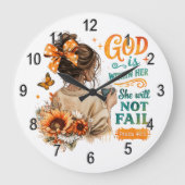 Psalm 46:5...  ラージ壁時計 (正面)