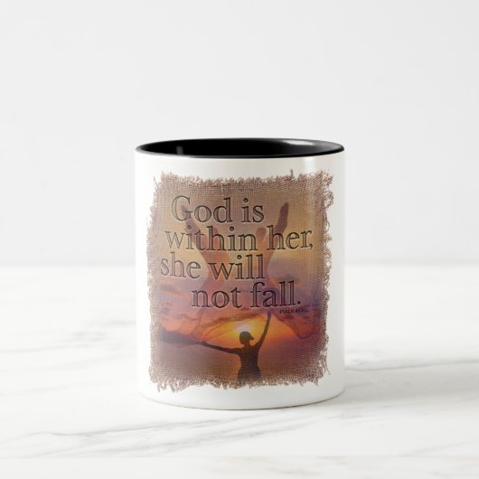 PSALM 46:5 - Coffee Mug ツートーンマグカップ (中央)