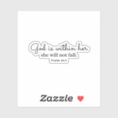 Psalm 46:5 God is within her シール (シート)