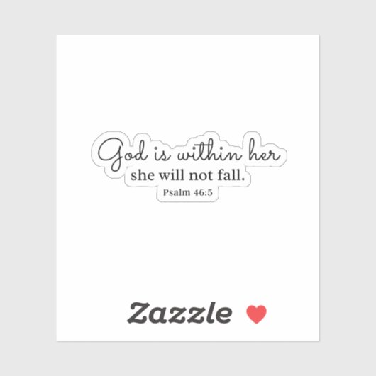 Psalm 46:5 God is within her シール (シート)