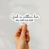 Psalm 46:5 God is within her シール