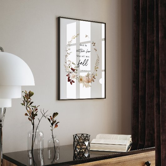 Psalm 46:5 Scripture Poster – God Is Within Her ポスター