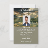 Psalm 48:14 Scripture Celebration of Life Service 招待状 (裏面)