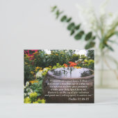 Psalm 51 10-13聖なる書物、 経典メモリカード ポストカード (スタンド正面)