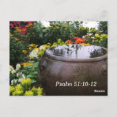 Psalm 51 10-13聖なる書物、 経典メモリカード ポストカード (裏面)