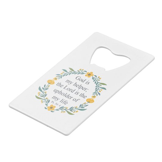 Psalm 54:4 クレジットカード栓抜き (裏面アングル)