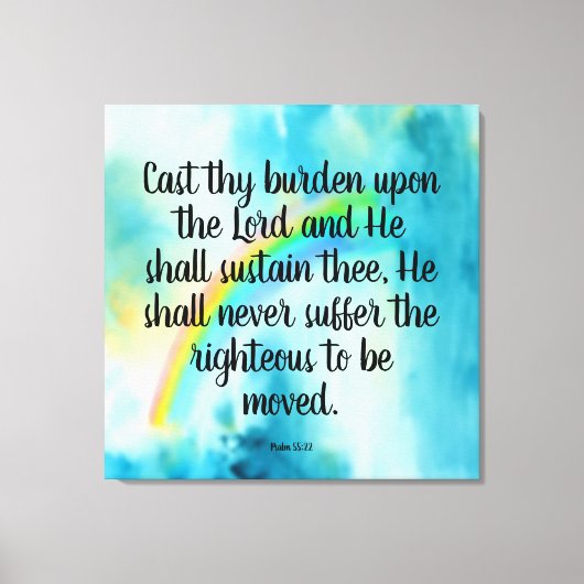 Psalm 55:22キャンバス印刷 キャンバスプリント (正面)