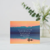 Psalm 55:22主気にに投影 ポストカード (スタンド正面)