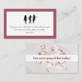 Psalm 55:22 You were prayed for Scripture Card 名刺 (正面/裏面)