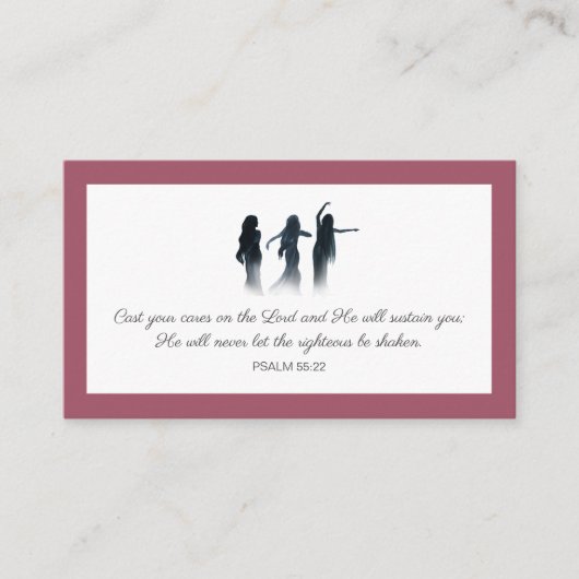 Psalm 55:22 You were prayed for Scripture Card 名刺 (正面)