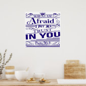 Psalm 56:3 Bible Verse Poster ポスター (キッチン)