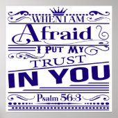 Psalm 56:3 Bible Verse Poster ポスター (正面)