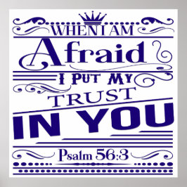 Psalm 56:3 Bible Verse Poster ポスター