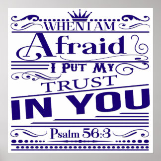 Psalm 56:3 Bible Verse Poster ポスター