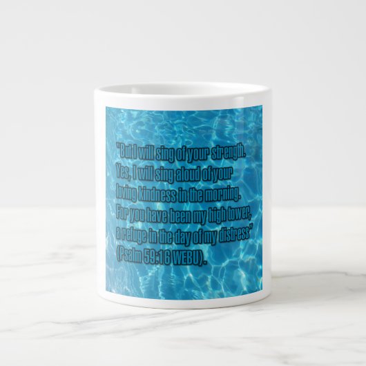 Psalm 59:16 WEBU Mug ジャンボコーヒーマグカップ (正面)