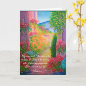 Psalm 5:3カード カード (黄色い花)