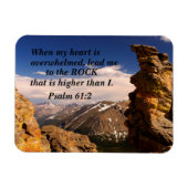 Psalm 61:2ハートが多いときは、私を連れて マグネット (横)