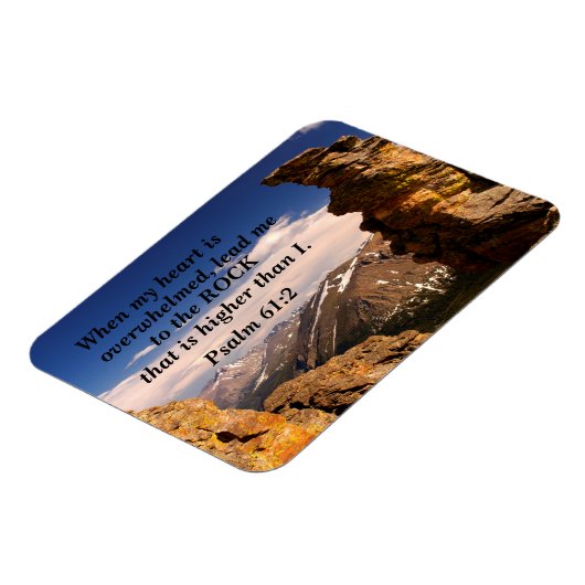 Psalm 61:2ハートが多いときは、私を連れて マグネット (左側)