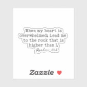 Psalm 61:2 When my heart is overwhelmed  シール (シート)