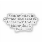 Psalm 61:2 When my heart is overwhelmed  シール (正面)