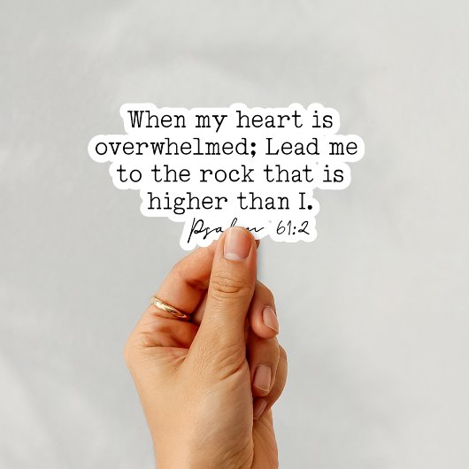 Psalm 61:2 When my heart is overwhelmed  シール