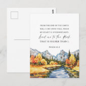 Psalm 61:2 When my heart is overwhelmed ポストカード (正面/裏面)