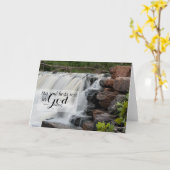 Psalm 62ウォーターフォール – 励まされる聖なる書物、 経典 カード (黄色い花)