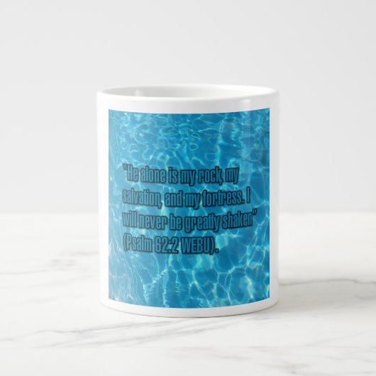 Psalm 62:2 WEBU Mug ジャンボコーヒーマグカップ (正面)