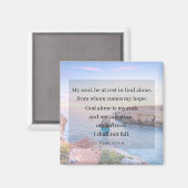 Psalm 62:6 2インチ磁石 マグネット (正面/裏面)