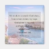 Psalm 62:6 2インチ磁石 マグネット (正面)