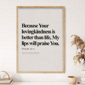 Psalm 63:3, Bible Verse, Modern Bible, Scripture ポスター
