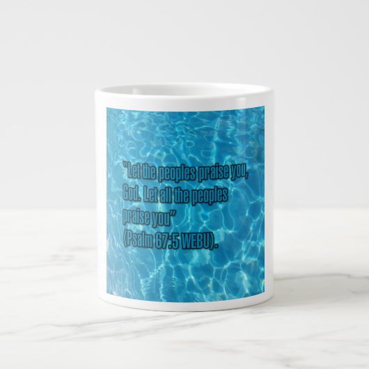 Psalm 67:5 WEBU Mug ジャンボコーヒーマグカップ (正面)