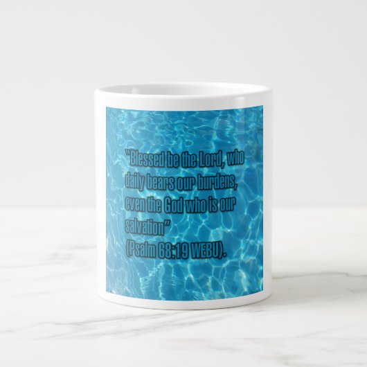 Psalm 68:19 WEBU Mug ジャンボコーヒーマグカップ (正面)