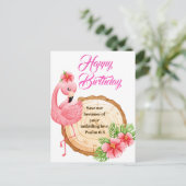 Psalm 6:4 Christian Birthday Greetings ポストカード (スタンド正面)
