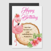 Psalm 6:4 Christian Birthday Greetings マグネット招待状 (正面/裏面)