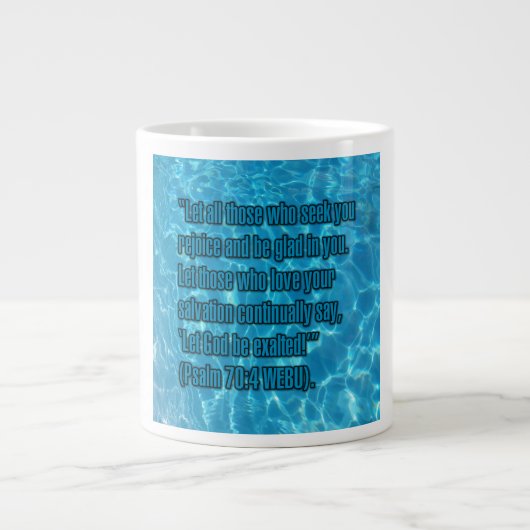 Psalm 70:4 WEBU Mug ジャンボコーヒーマグカップ (正面)