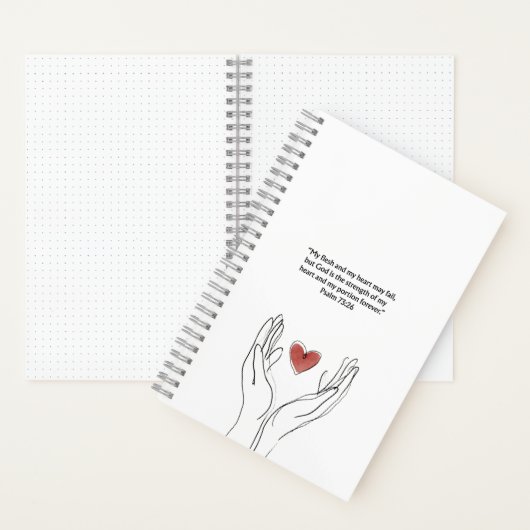 Psalm 73:26 Christian Journal | Scripture Notebook ノートブック (内側)