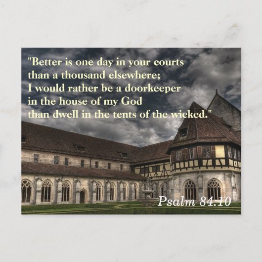 Psalm 84:10聖なる書物、 経典・メモリ・カード ポストカード (正面)