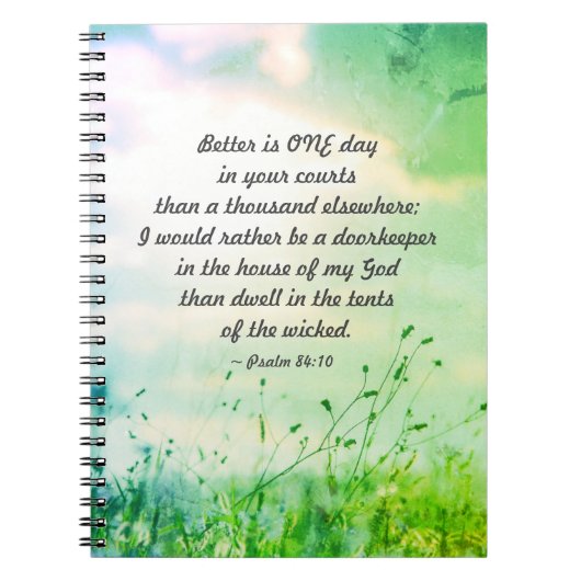 Psalm 84:10 Bether in One Day Your Carts Bible(Psa ノートブック (正面)