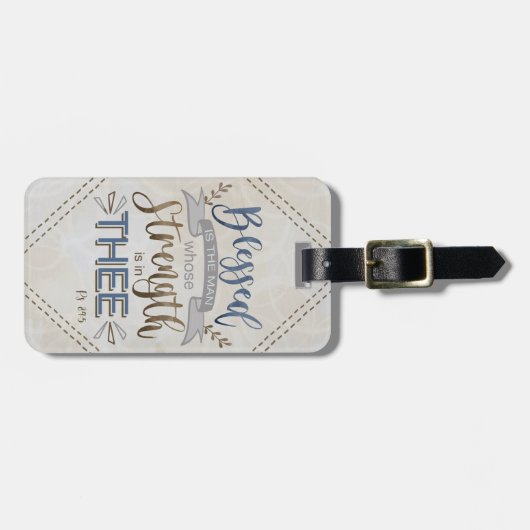 Psalm 84:5 - Blessed is the Man  ラゲッジタグ (正面横)