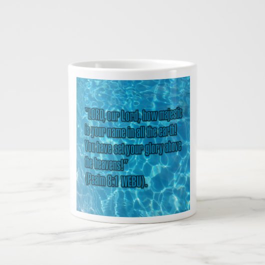Psalm 8:1 WEBU Mug ジャンボコーヒーマグカップ (正面)