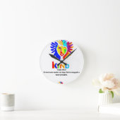 Psalm 90:12 LK Logo Clock – Time with Purpose ラウンド壁時計 (ホーム)