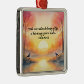 Psalm 90:12. Teach us to realize brevity life メタルオーナメント (右)