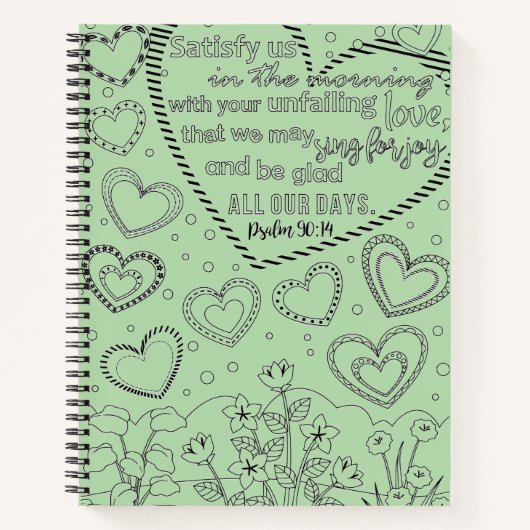Psalm 90:14 ノートブック (正面)